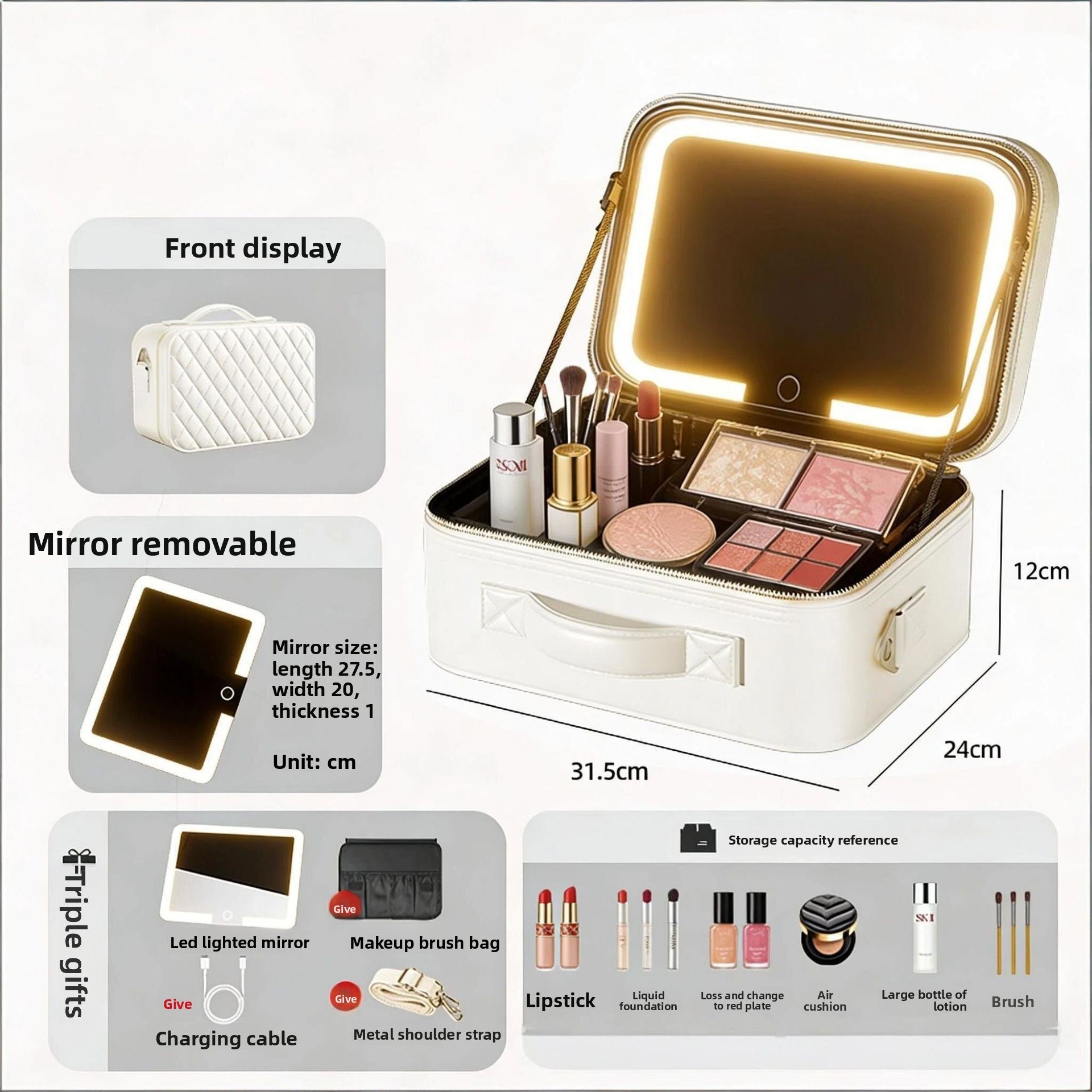 Multifunctional makeup bag