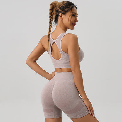 Knitted yoga clothes suit
