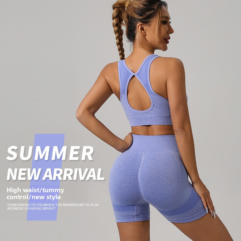 Knitted yoga clothes suit